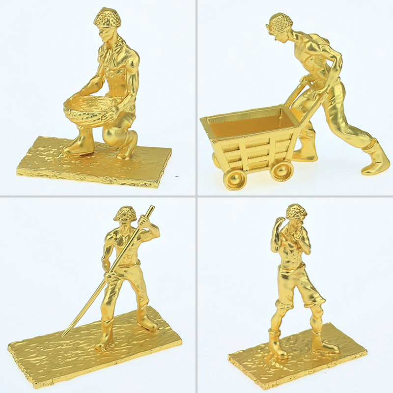 Miner shaped alloy ornament