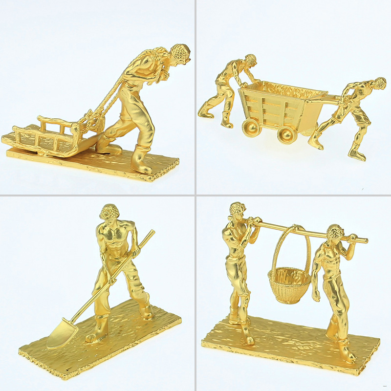 Miner shaped alloy ornament