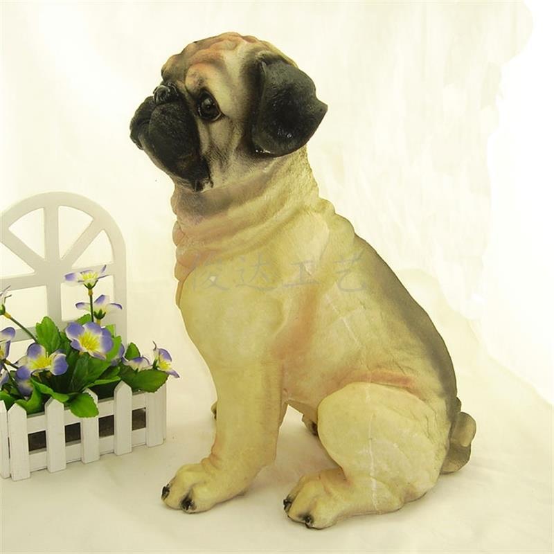 Simulated dog resin ornament