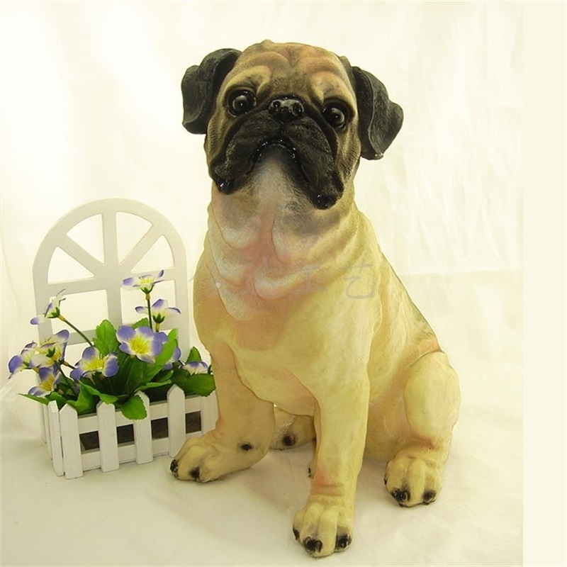 Simulated dog resin ornament