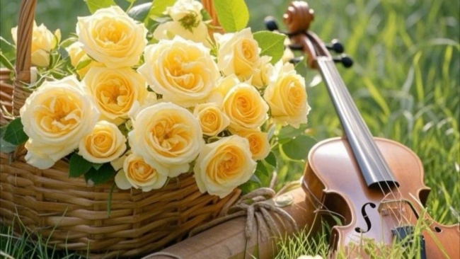 The Violin on the Grass